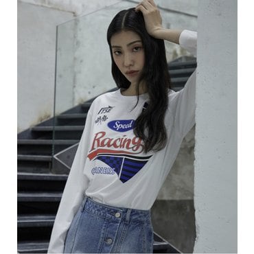 플라스틱아일랜드 [LUEUR]스포티 프린트 루즈핏 티셔츠 (PQ2CL363)