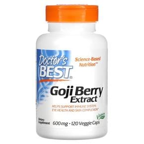 [해외직구] 닥터스베스트 고지 베리 추출물 600mg 120베지캡슐 Doctor`s Best Goji Berry Extract 600mg