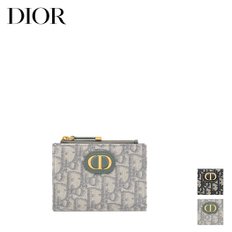 디올 DIOR 30 Montaigne 달리아 오브리크 자카드 가죽 지갑 월렛