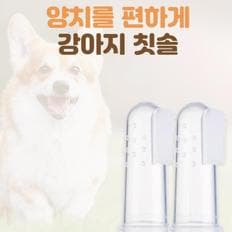 강아지칫솔 손가락솔 입냄새제거 치석제거 2P 3개 구강용품 양치 잇몸마사지 치아관리