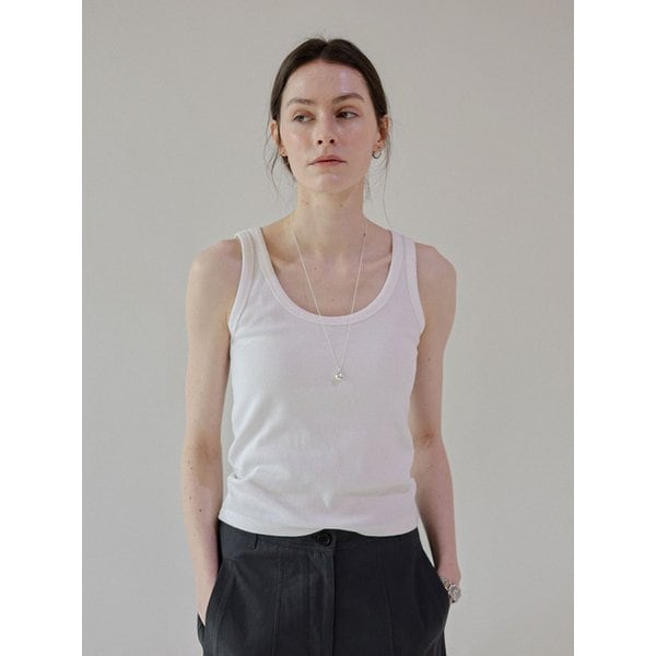 에센셜 U넥 슬리브리스_ivory