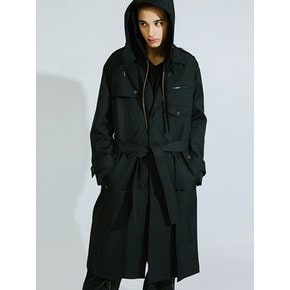 MILITARY BIKER TRENCH COAT