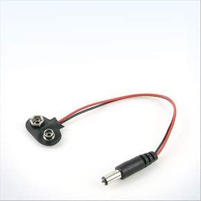 DC 전원 변환 젠더 18cm 5.5 2.1 M 9V 건전지 BB900