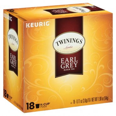  Twinings트와이닝 얼 그레이 K-Cup® 포드 (큐리그, 시트러스, 베르가못 홍차용), 18개입