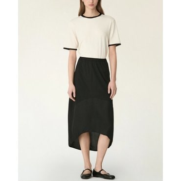 DKNY 언밸런스 헴 저지 스커트 (DW2F1TSC011C)