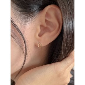 14k loop line one touch earring