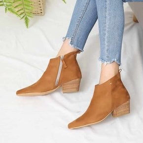 kami et muse Suede short ankle western boots_KM21w112