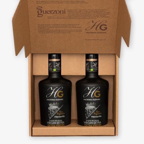 유기농 지중해 선물세트 35호 (HG 하시엔다구즈만 올리브오일 만자니아 500ml 2병)