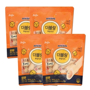 진주 천하장사 탱글탱글 스노윙 시즈닝 더블링 뿌링치즈 소시지 250g 4개