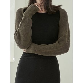 Boucle Bolero Cardigan (Khaki)