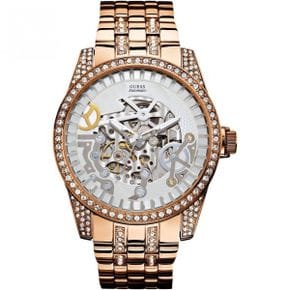 영국 게스 시계 여성 GUESS ROSE GOLD TONE AUTOMATIC U0012G2 남녀공용 블랙 레더 워치 1720552