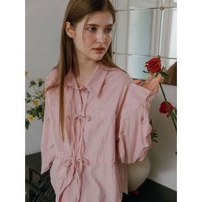 SOFT RIBBON SHIRT / PINK