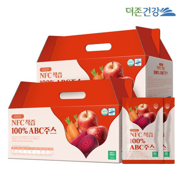 더조은 NFC착즙 100% ABC주스 70ml 30포 2박스
