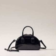 OZ Mini Half Moon Cross Bag Glossy Black