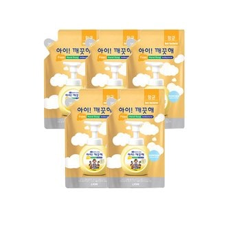  아이깨끗해 순 항균 폼 핸드솝 리필 200ml x 5개 핸드워시 어린이