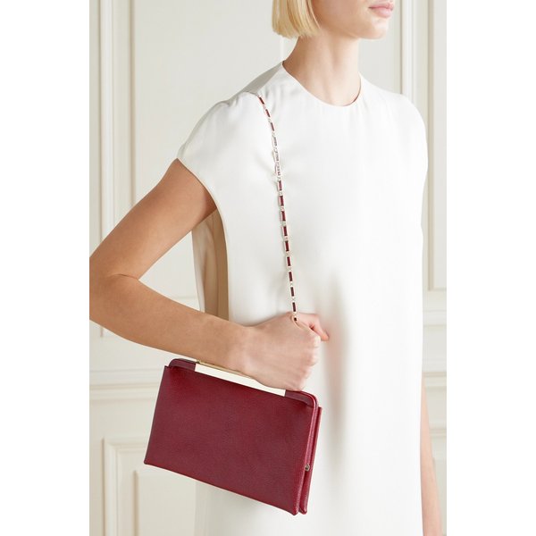 골드톤 앵커 체인 가죽 클러치 46376663162911855