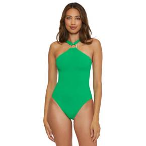 4658744 Becca Swim Womens Baja Mar High Neck One Piece Swimsuit