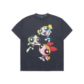 아크메드라비 The Powerpuff Girls x acmedelavie big printing t-shirts CHARCOAL PPG빅프린팅 SSBAPG-CHA