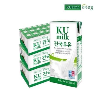  건국유업 건국 멸균우유 200ml 72팩