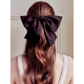 everly ribbon hairpin_black