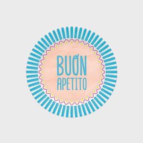 [무케/공식수입] 포드바쉐_테이블 매트 BUON APETITO 이지클린 원형 프랑스 식탁매트