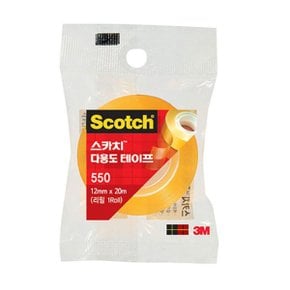 스카치 투명 테이프 1인치 리필 550 12mm x 20m
