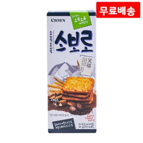 소복소복 소보로 60g X 12 크라운 고소한 아몬드 쿠키 간식 과자