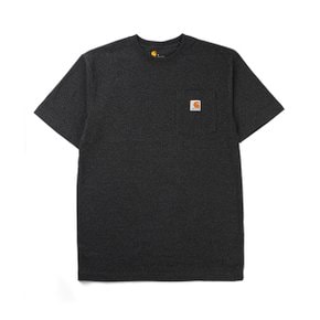 남성 Chest Pocket 반팔 티셔츠(K87 CARBON HEATHER)