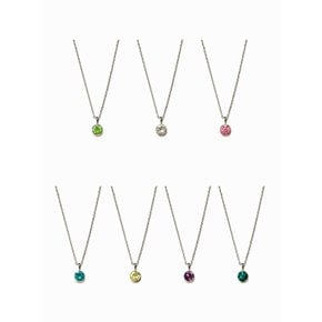 color swarovski cubic necklace