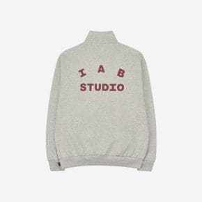 아이앱 스튜디오 하프 집업 오트밀 버건디 IAB Studio Half Zip-Up Oatmeal Burgundy