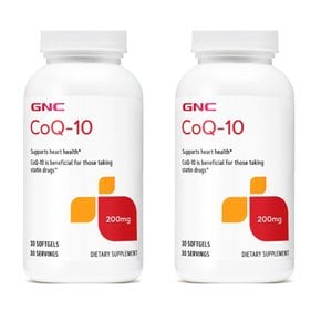 지엔씨 코엔자임Q10 코큐텐 200mg 30캡슐 X 2통 CoQ10 미국직구