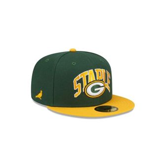 이스퀘어 3346545 New Era x Staple 뉴에라 스테이플 남성 그린/골드 그린베이 패커스 NFL 컬렉션 5950 FI