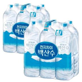 농심 백산수 무라벨 생수 2L 12개