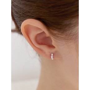 [진주귀걸이 2종 증정] Cutting bubble  hoop onetouch earring