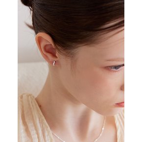[진주귀걸이 2종 증정] Cutting bubble  hoop onetouch earring