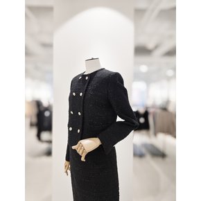 [파주점] [더아이잗컬렉션]트위드 라운드넥 더블 크롲 자켓 CS3B0JK062