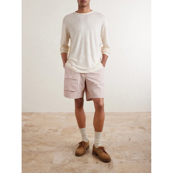 프리즘웍스 오버사이즈 와플 니트 코튼 블렌드 티셔츠 46376663163037702