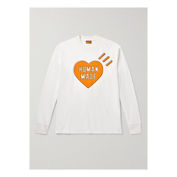 프린트 코튼 저지 티셔츠 화이트 46376663162886951