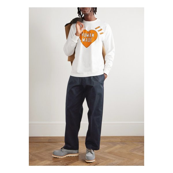 프린트 코튼 저지 티셔츠 화이트 46376663162886951