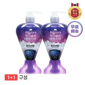 엘지생활건강 히말라야핑크솔트 바이옴 펌핑치약 285g x2개