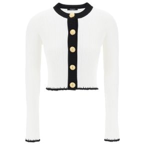 Cardigan CF0KL047KG41 BLANC NOIR