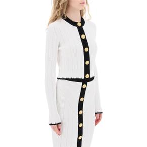 Cardigan CF0KL047KG41 BLANC NOIR