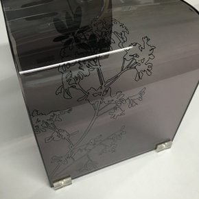 센코 살리나 2 욕실 의자 브라운 투명 플랜트 패턴 30cm 60434