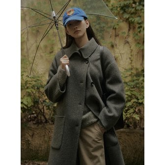 세이지먼트 WIDE COLLAR CASHMERE LONG HAND COAT_GRAY