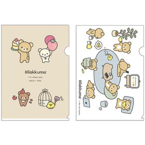 캐릭터 클리어파일 2p세트(Favorite Things) (일)) 866927 리락쿠마 캐릭터 클리어파일 2p세트(Fav