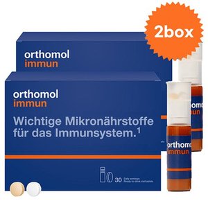 오쏘몰 [독일직구][무료배송]오쏘몰 이뮨 30일 1+1 2박스 드링크 정제 멀티비타민 orthomol