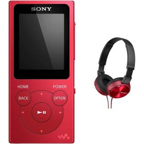 영국 소니 라디오 Sony NWE394 Walkman MP3 Player with FM Radio 8 GB Red and MDRZX310 Foldab
