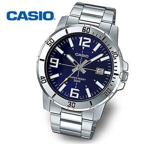 [정품] CASIO 카시오 흑새치 MTP-VD01D-2B 남성 야광 메탈시계