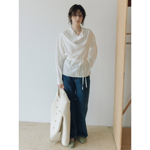 [퀸지PICK][단독]Cowl-Neck Loose Blouse