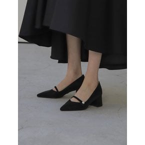 Pointed toe elodie / matt black (5cm)